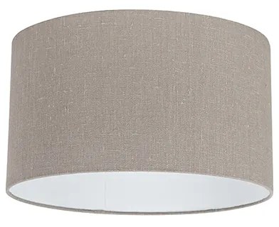 Abajur din bumbac Taupe cu interior alb 35/35/20