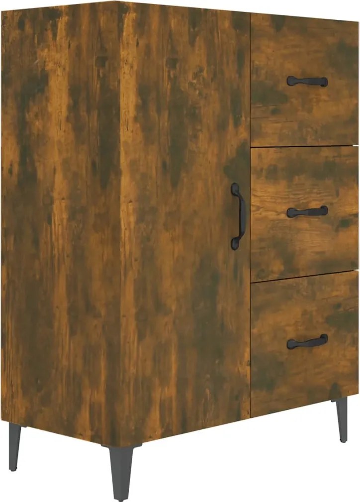 vidaXL Dulap, stejar fumuriu, 69,5x34x90 cm, lemn compozit