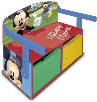 Mobilier 2 in 1 pentru depozitare jucarii Mickey Mouse