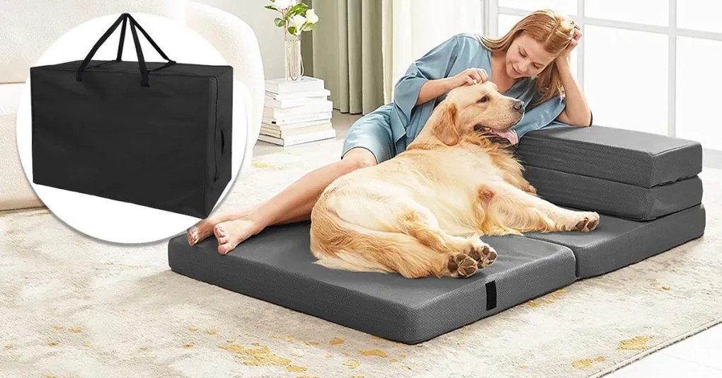 Saltea portabila, pliabila in geanta, 100*190*10 cm