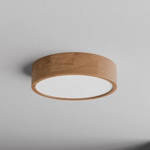 Plafonieră pentru baie cu senzor CLEO, 3xE27/24W/230V, Ø 37,5 cm, IP54, stejar