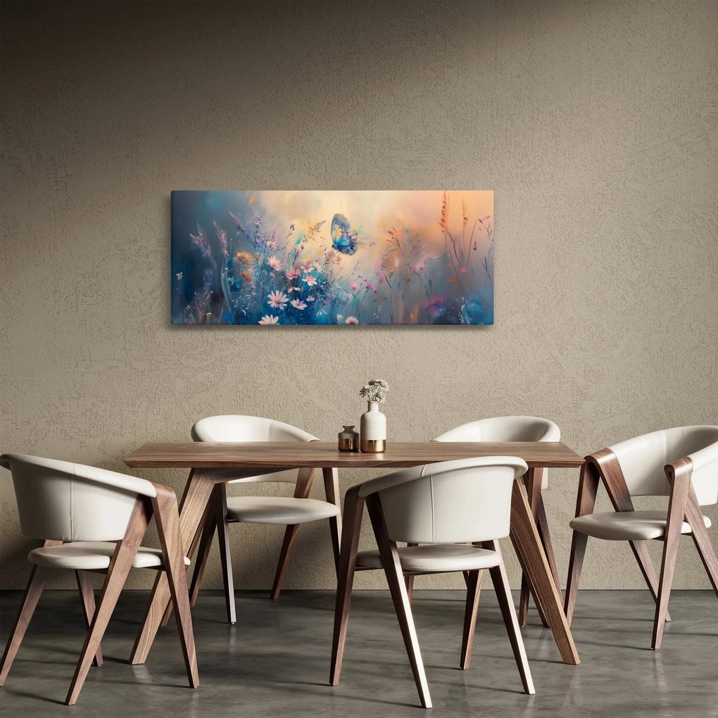 Tablou - Pajiște cu Fluture (120x50 cm)