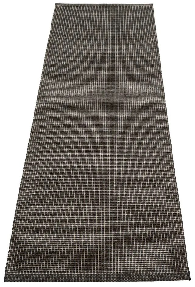 Covor tip traversă pentru interior și exterior gri antracit 70x240 cm Emm Black Linen – Pappelina