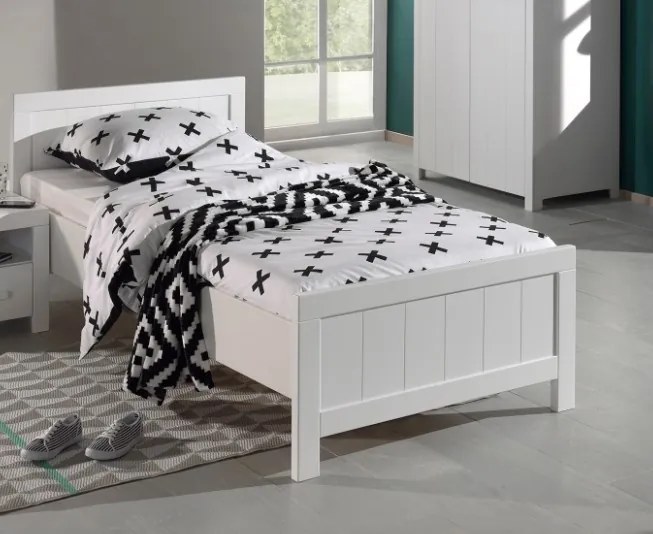 Set Mobilier Cameră Copii ERIK: Pat 90x200 cm și Sertar Pat, Alb – Vipack