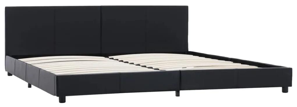 284773 vidaXL Cadru de pat, negru, 180x200 cm, piele ecologică