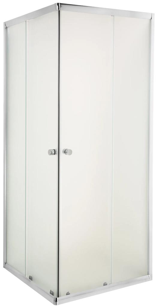 Cabină de duș  pătrată cu sticlă mată PARLA 80X80 cm