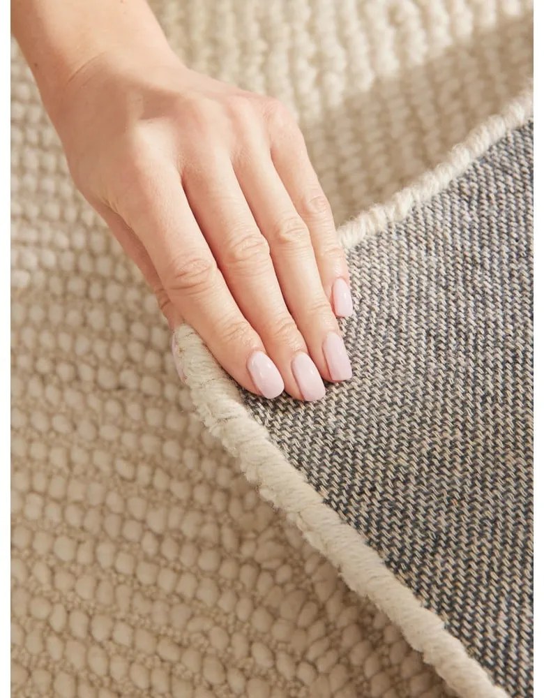 Covor în culoare naturală deschisă țesut manual din lână 200x300 cm Calmio – Hanse Home