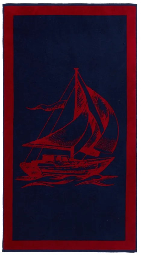 Prosop de plaja SAIL 85x160 cm Roșu / Red