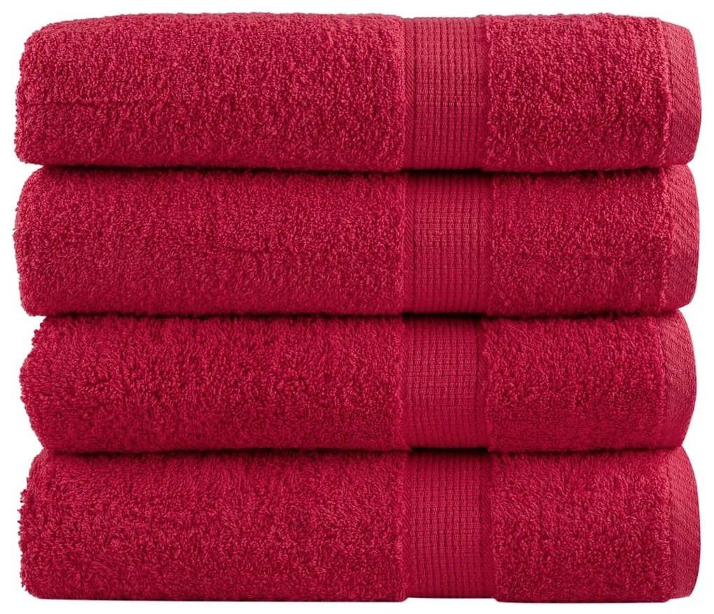 vidaXL Prosoape de baie premium SOLUND 4 buc 100x150 cm 600 gsm