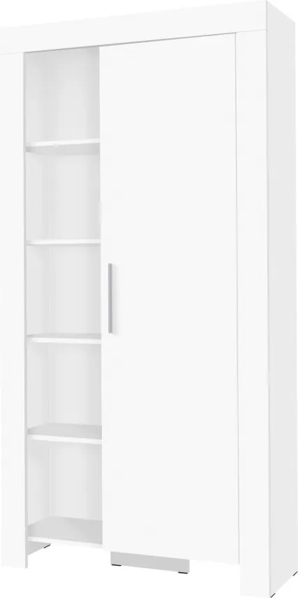 Biblioteca 100x201x42 cm, Cesiro, ADRK Furniture (Culoare: Alb / Alb)