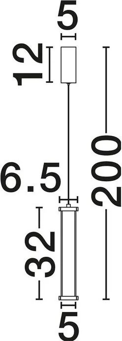 Pendul, Lustra suspendata LED 3000K PHEME auriu periat