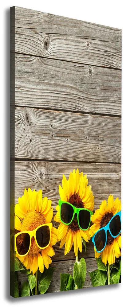 Imprimare tablou canvas Sunflowers ochelari
