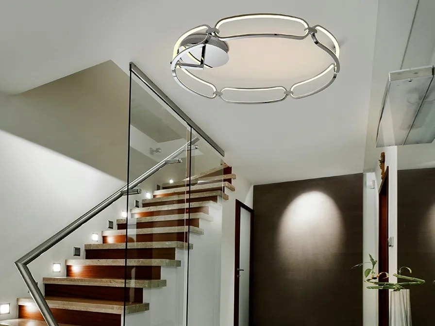 Lustra LED aplicata design ultra-modern 80cm Colette. crom
