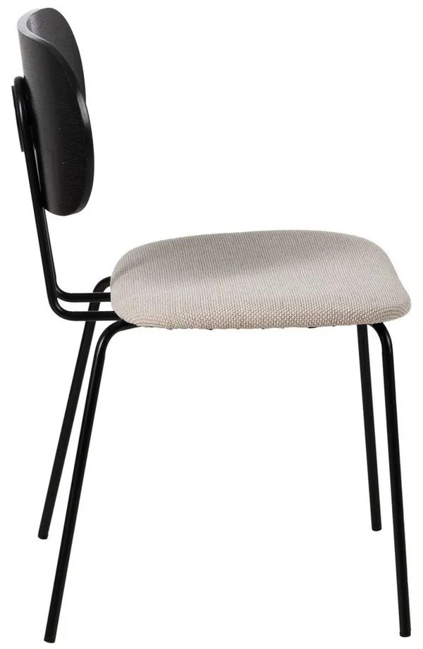 Scaune de dining albe/negre 4 buc. Cleo – Ixia