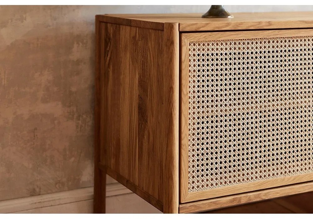 Comodă joasă din lemn de stejar 97x69 cm Pola - The Beds