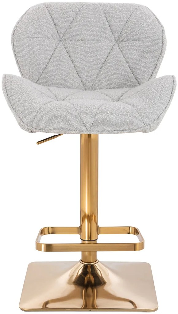 HR111KW Scaun Gri Boucle cu Bază Aurie