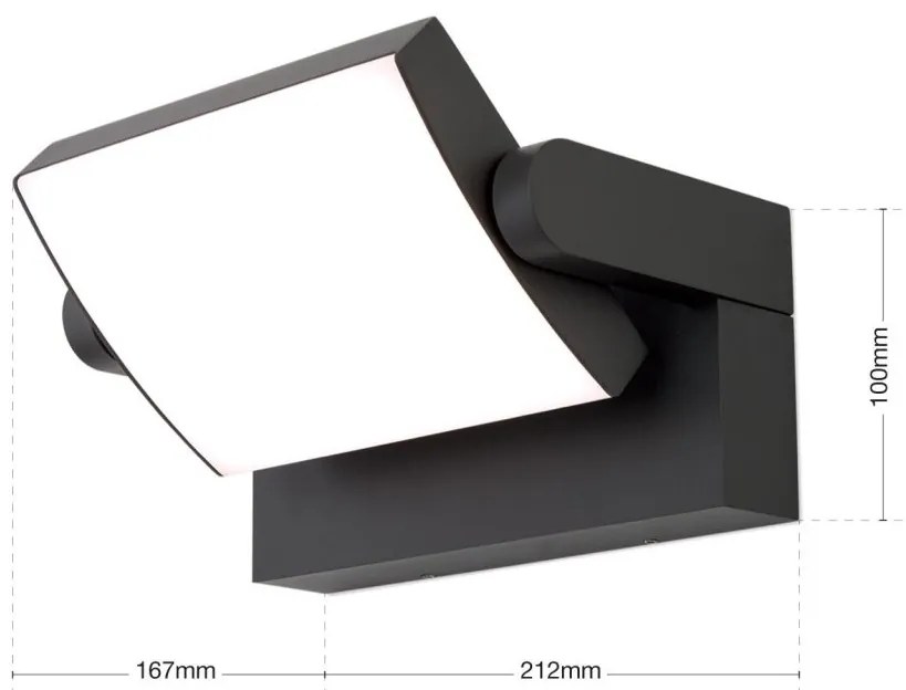 Aplica LED de exterior reglabila IP54 GINGE antracit