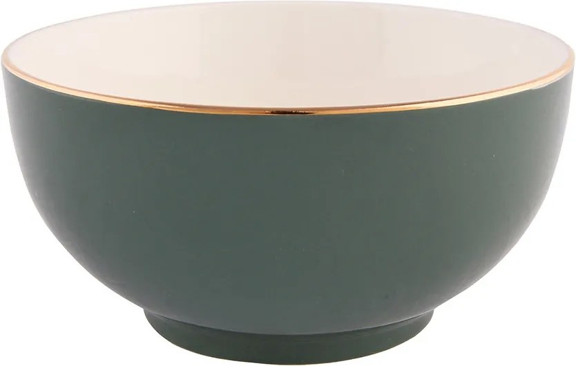 Bol din portelan Urban Gold D14cm verde smarald