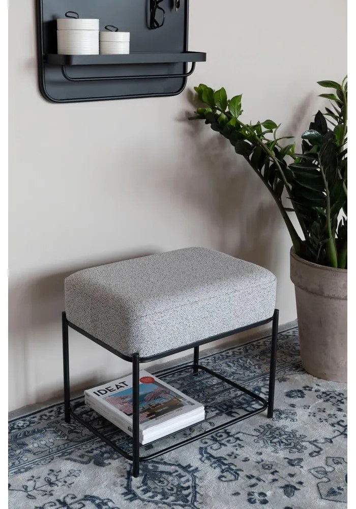 Taburet gri deschis Milou – White Label