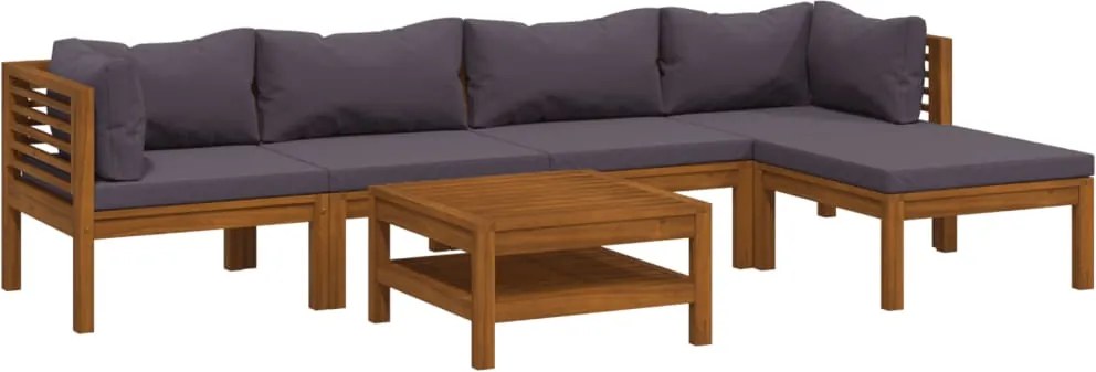 vidaXL Set mobilier grădină cu perne, 7 piese, lemn masiv de acacia