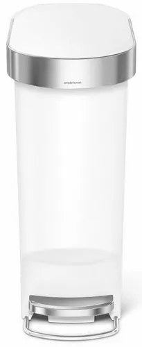 Simplehuman Coș îngust cu pedală 40 l, alb