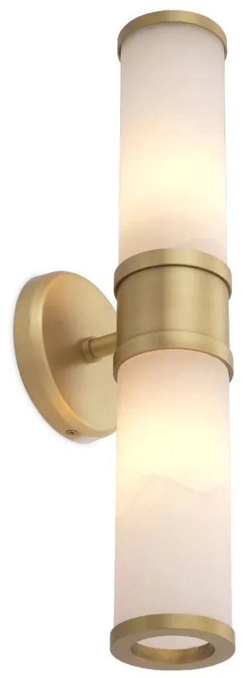 Aplica de perete design LUX Claridges Double alama antic/ alabastru