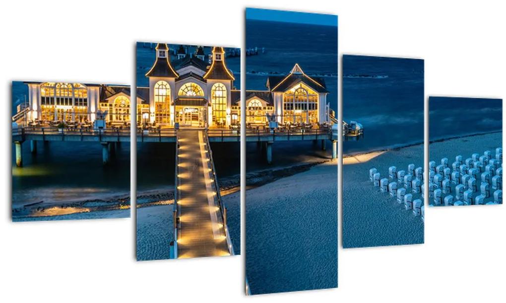 Tablou - hotel pe plajă (125x70 cm), în 40 de alte dimensiuni noi