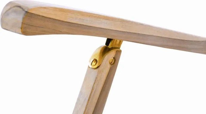 Șezlong de grădină din lemn DIVERO Florentine + căptușeală -