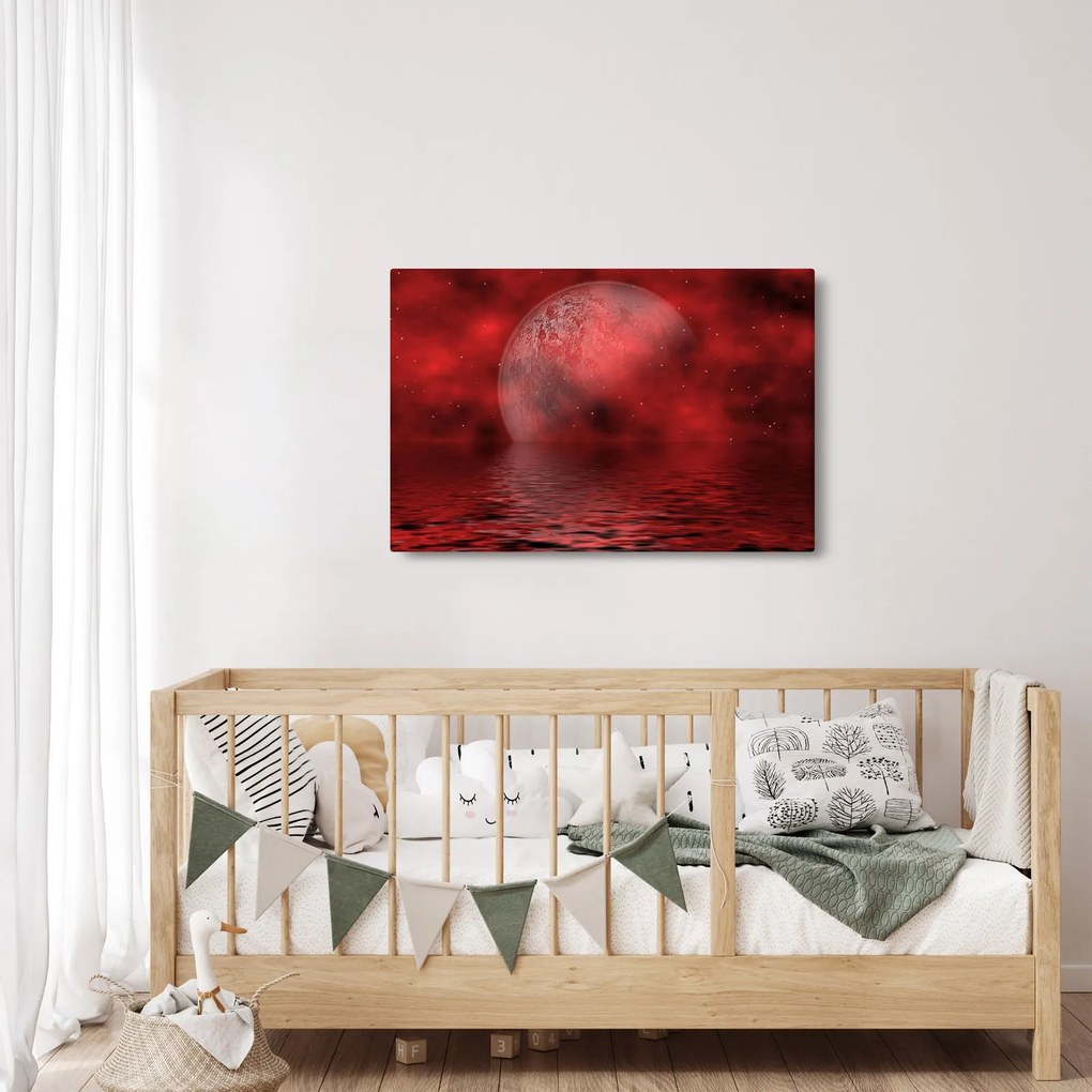Tablou - Luna pe nivelul apei (90x60 cm)