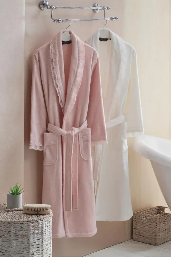 Halat elegant pentru femei FREYA, in cutie cadou L Roz / Pink