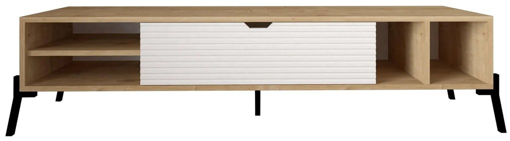 Set mobilier living Ponusetta (Stejar zafir + alb). 1107147