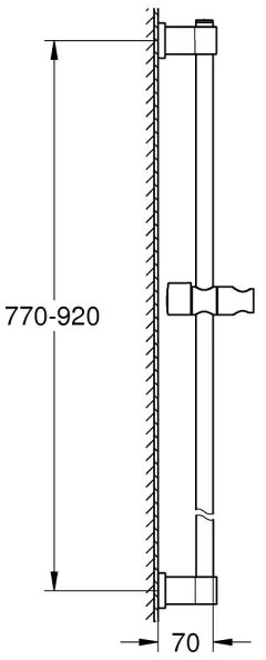 GROHE 269612431 - Bară de duș VITALIO UNIVERSAL 900 mm neagră