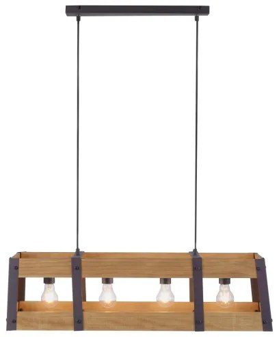 Leuchten Direkt 15721-79 - Lustră pe cablu CRATE 4xE27/60W/230V