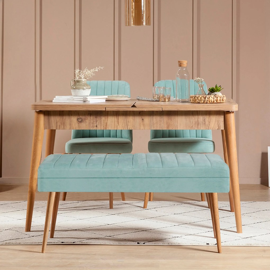 Set mobilier sufragerie Vlasta 1 (pin atlantic + fistic) (pentru 4 persoane). 1073062