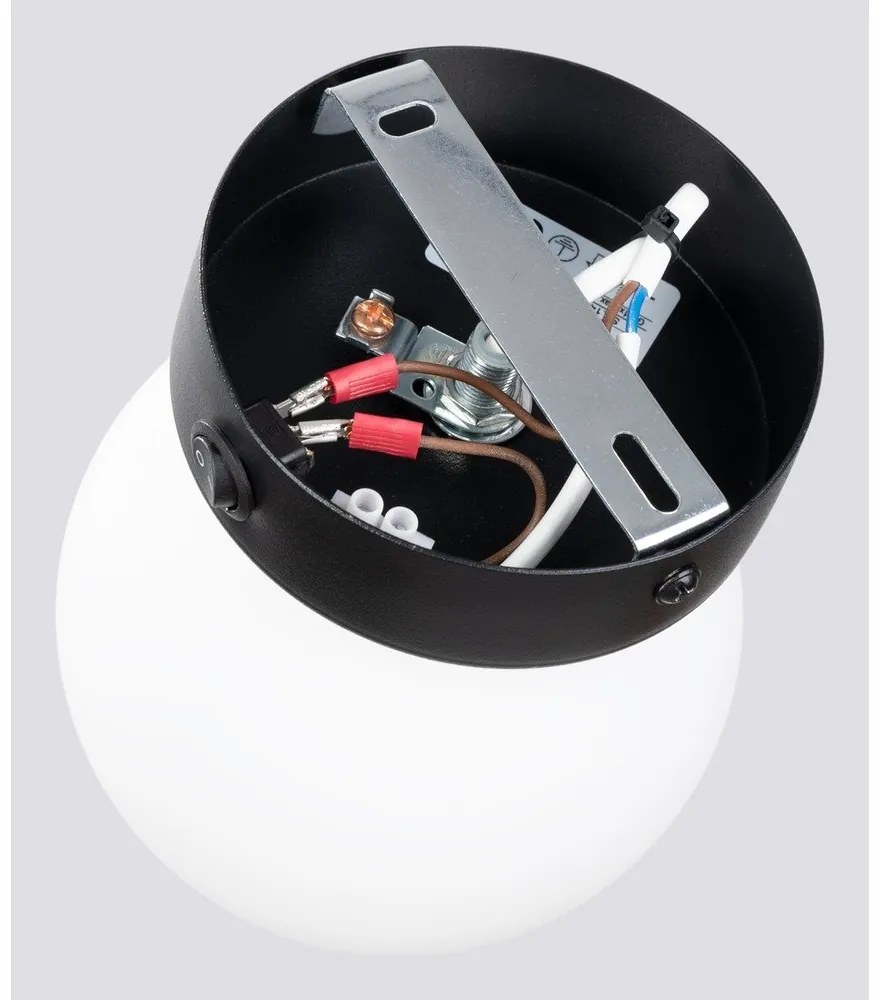 Aplică de perete neagră-albă Blaze – Sollux