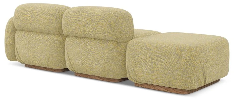 Șezlong modular galben (cu colț pe partea dreaptă) Ailani – Makamii