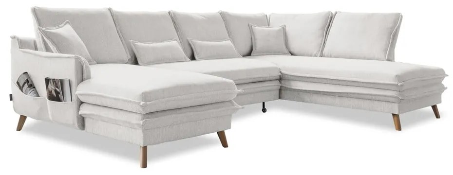 Colțar bej extensibil (cu colț pe partea dreaptă/în formă de "U") Charming Charlie – Miuform