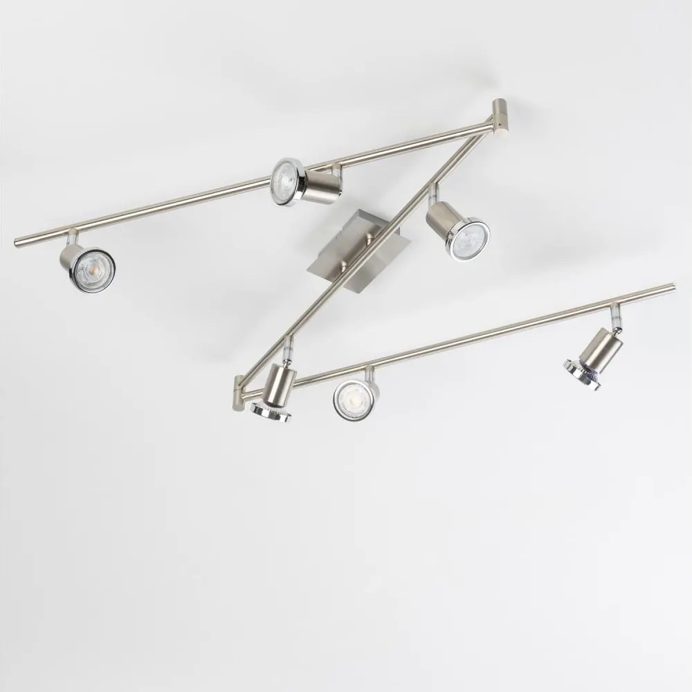 Spot LED 6xGU10/5W/230V, crom mat