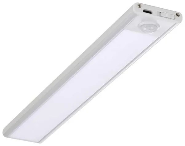 Corp led pentru dulap cu senzor de miscare si acumulator, 2.5 W, lumina neutra(4000K), 260 lm, IP20, argintiu, V-TAC