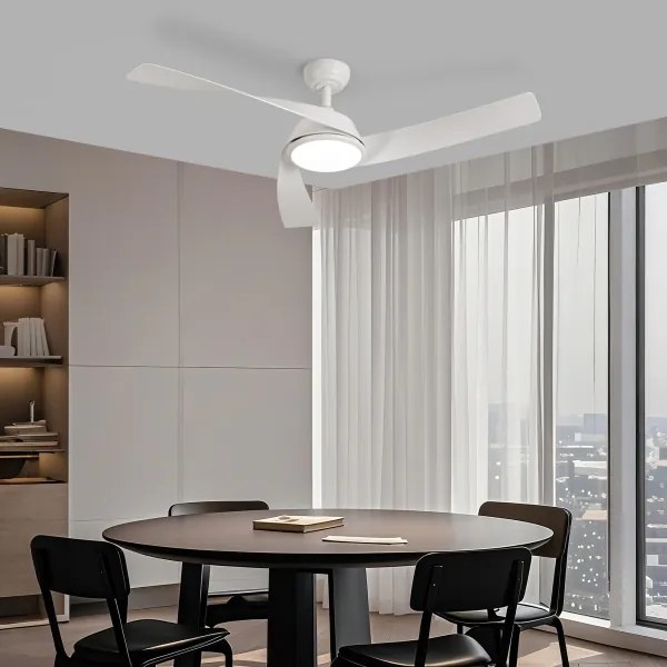 ZEVENTI - Ventilator de tavan LED AERYS LED/24W/230V Wi-Fi Tuya alb + telecomandă