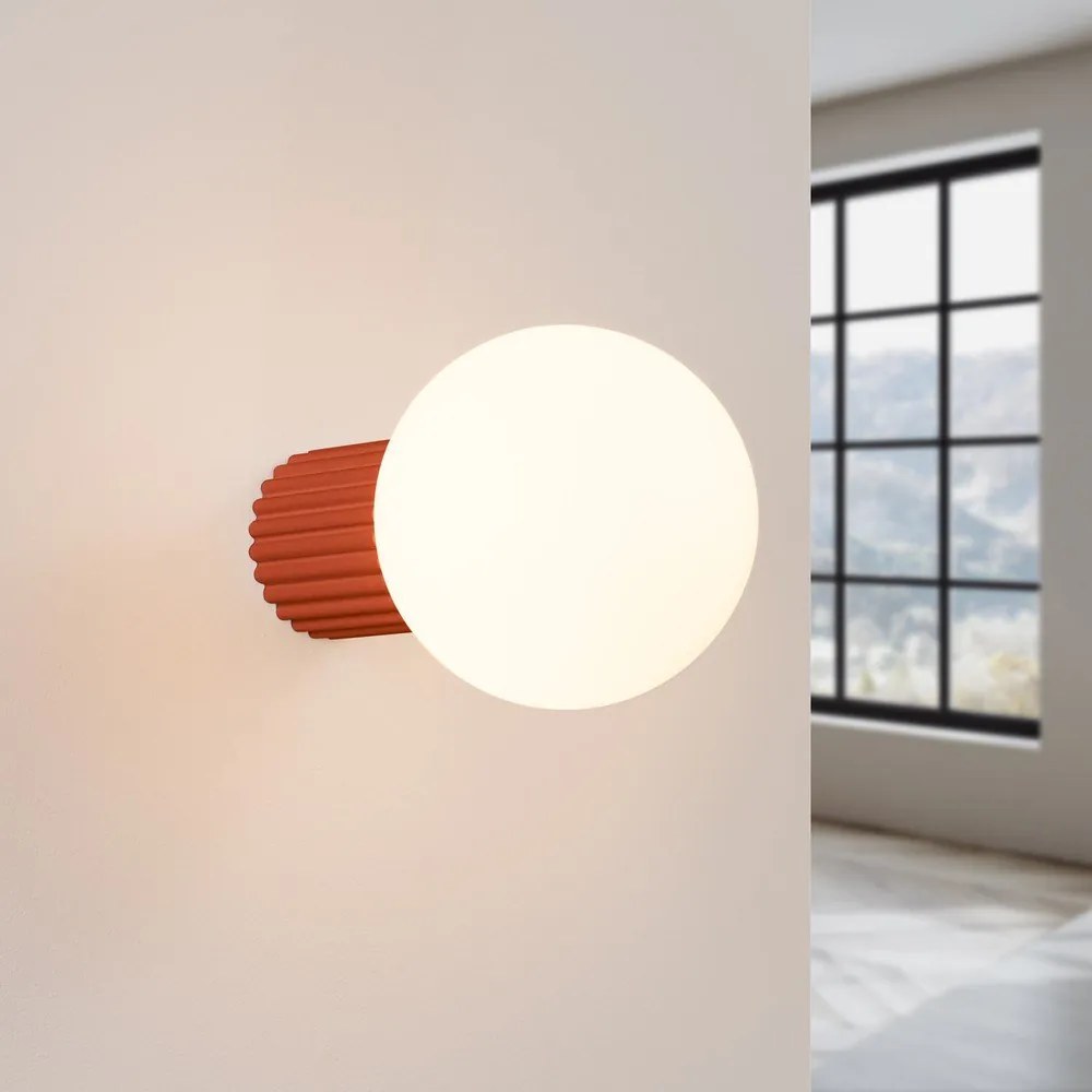 Aplică de perete portocalie ø 12 cm Orbital – Sollux