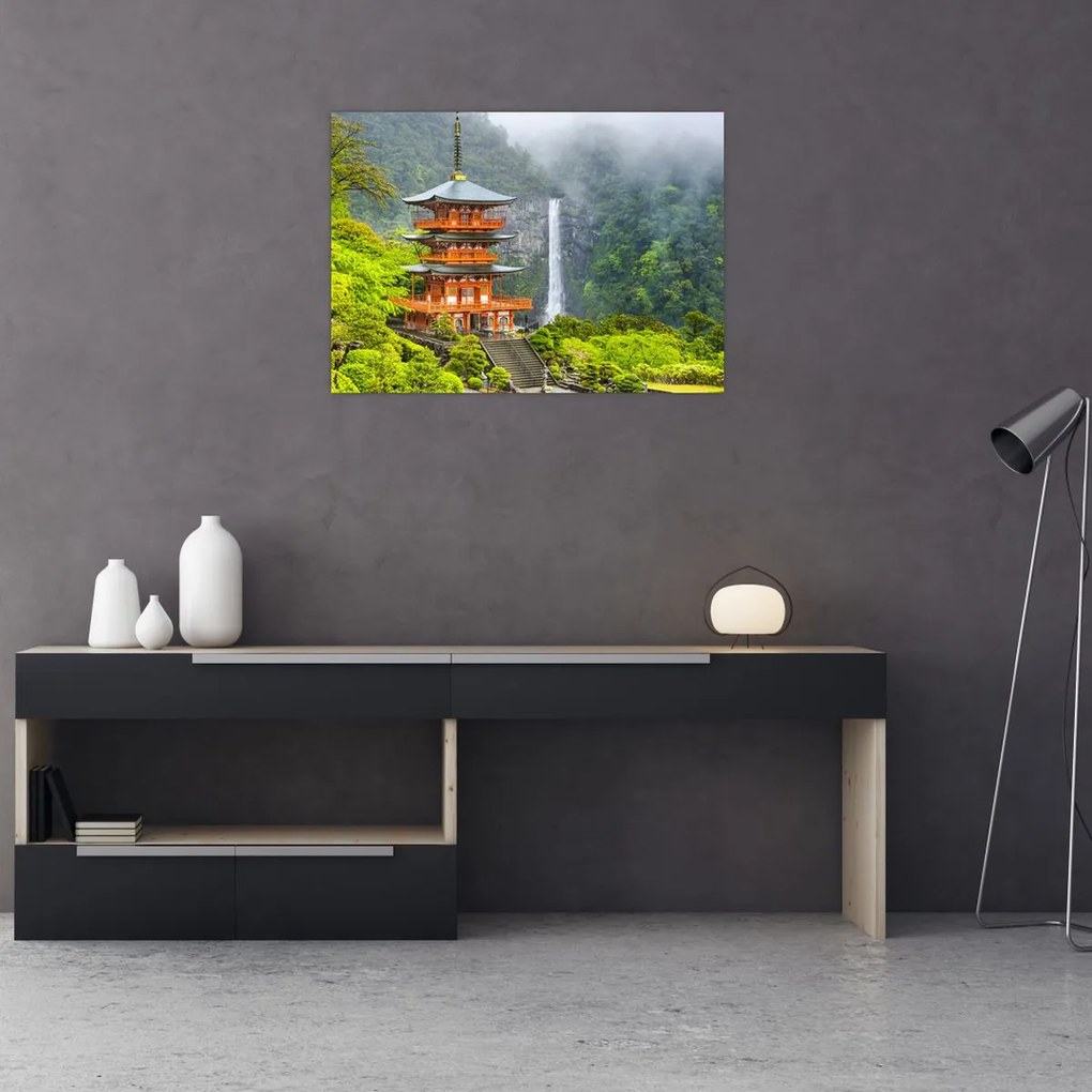 Tablou pe sticlă - Cascada Naci (70x50 cm)