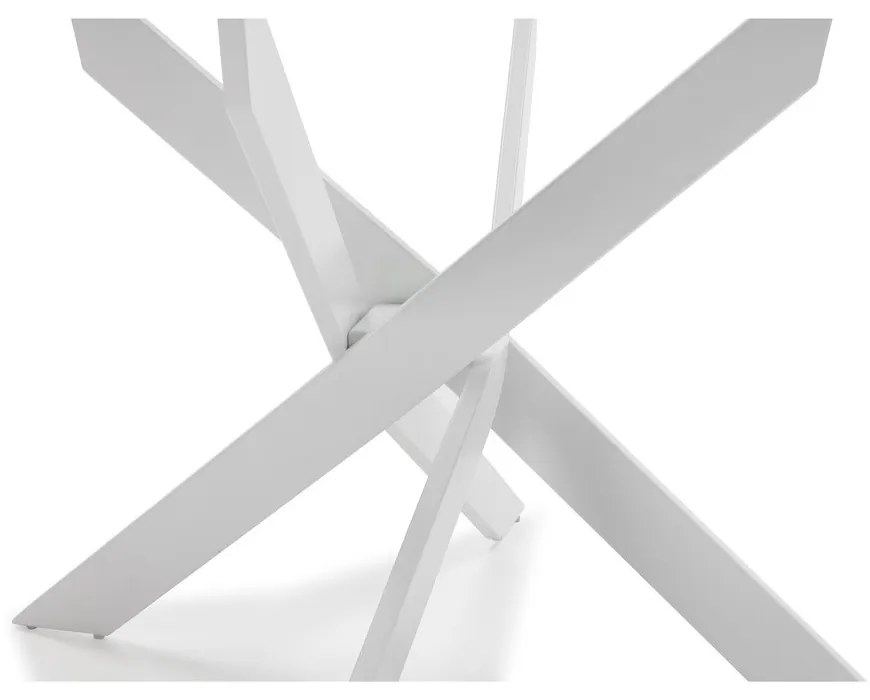 Masă de dining rotundă cu blat din sticlă 120x120 cm Ruth – Marckeric