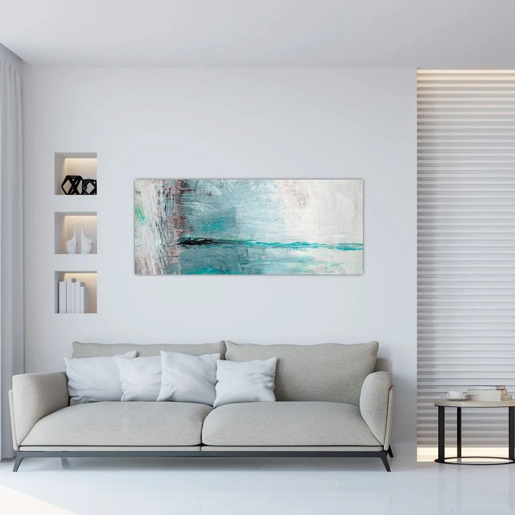 Tablou - pictură abstractă în ulei (120x50 cm)