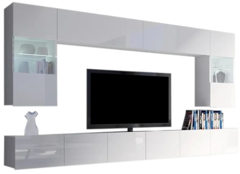 Expedo Set living BRINICA NR1, alb/alb luciu
