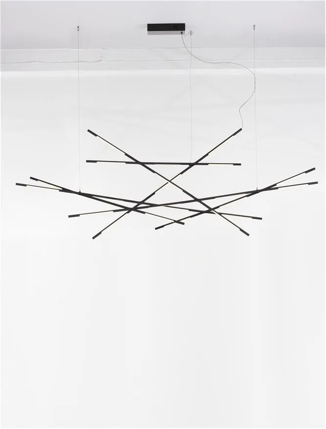 Lustra LED XL suspendata design modern RACCIO negru