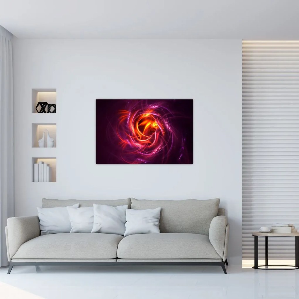 Tabloul cu abstracțiune modernă care luminează (90x60 cm)