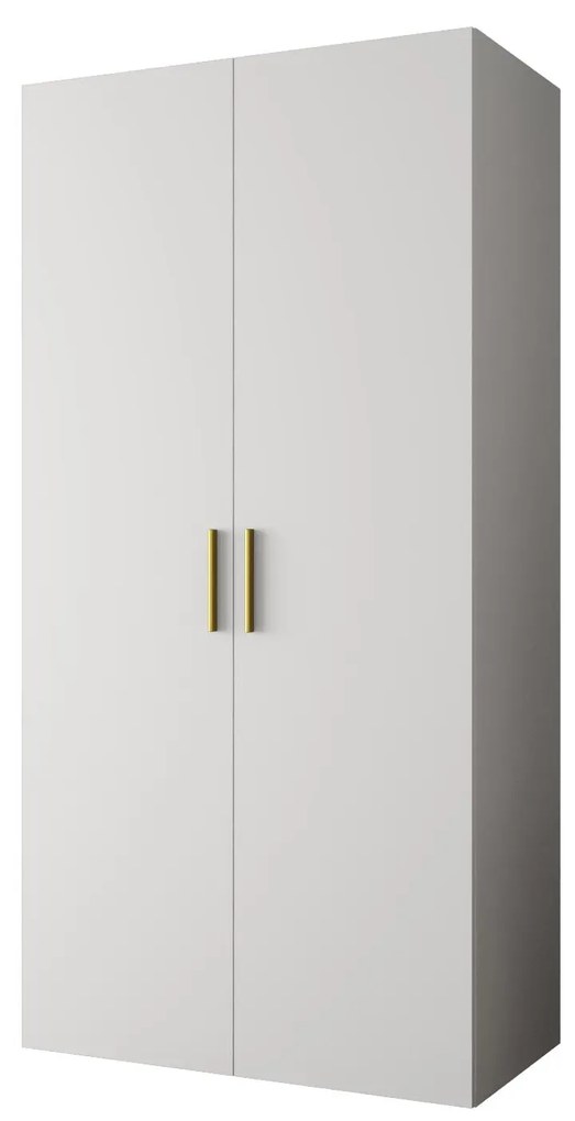Dulap de haine 100 cm Borry 1 (alb + Auriu). 1125749