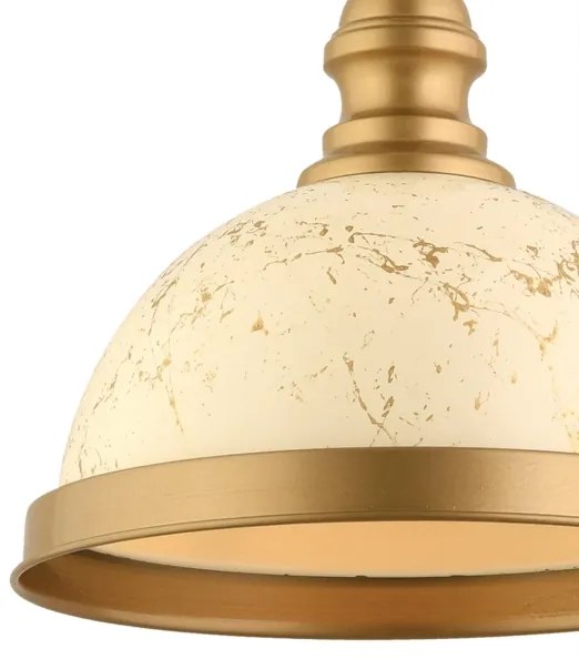 Lustră MONZA pe cablu, 1xE27/40W/230V, Ø 29 cm, crem/bronz