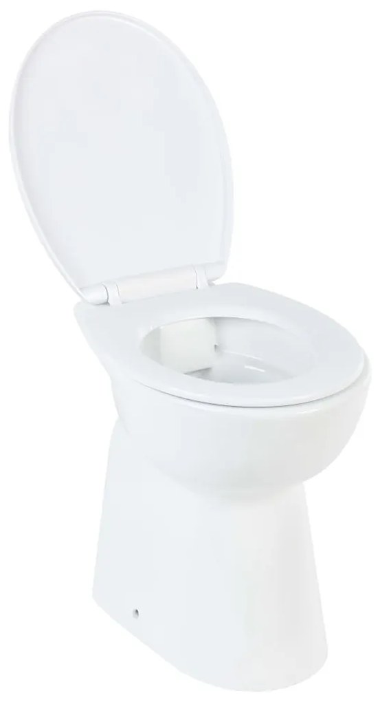 Vas WC fara rama, inchidere silentioasa, + 7 cm, alb, ceramica Alb